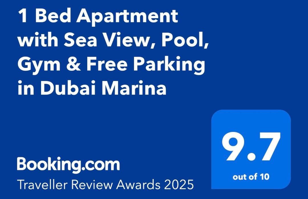1 Bed Apartment With Sea View, Pool, Gym & Free Parking In Dubai Marina Exterior foto